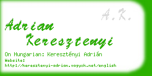 adrian keresztenyi business card